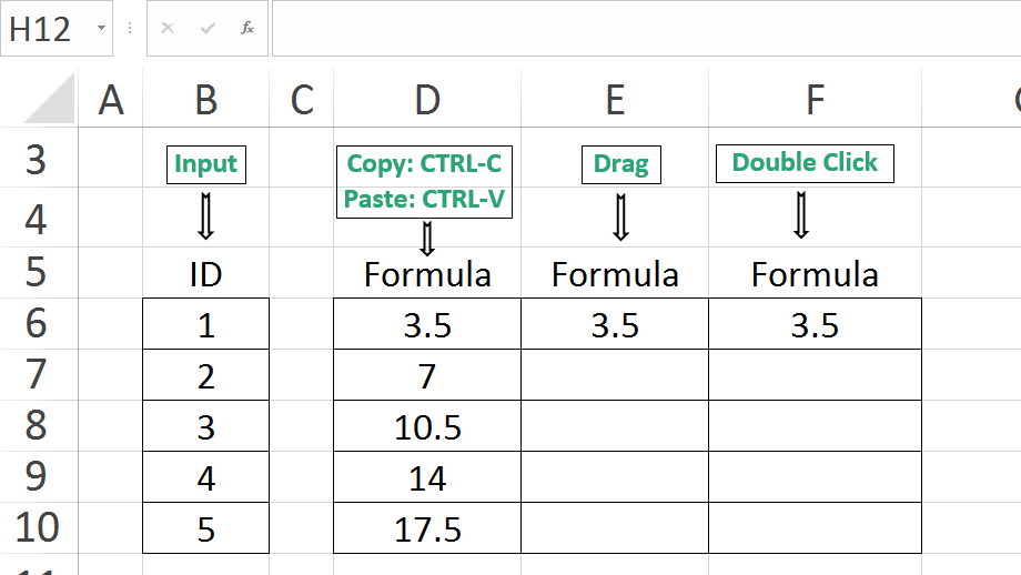 Learn Excel in 15 Seconds-How to Copy Excel Formula-Paste-Drag-Double-Click