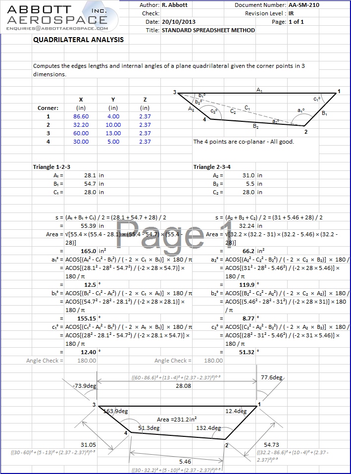 AA-SM-210 Tools - Quadrilateral Analysis