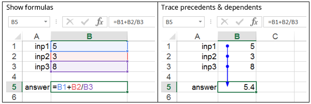 06_Show formula and trace dependants